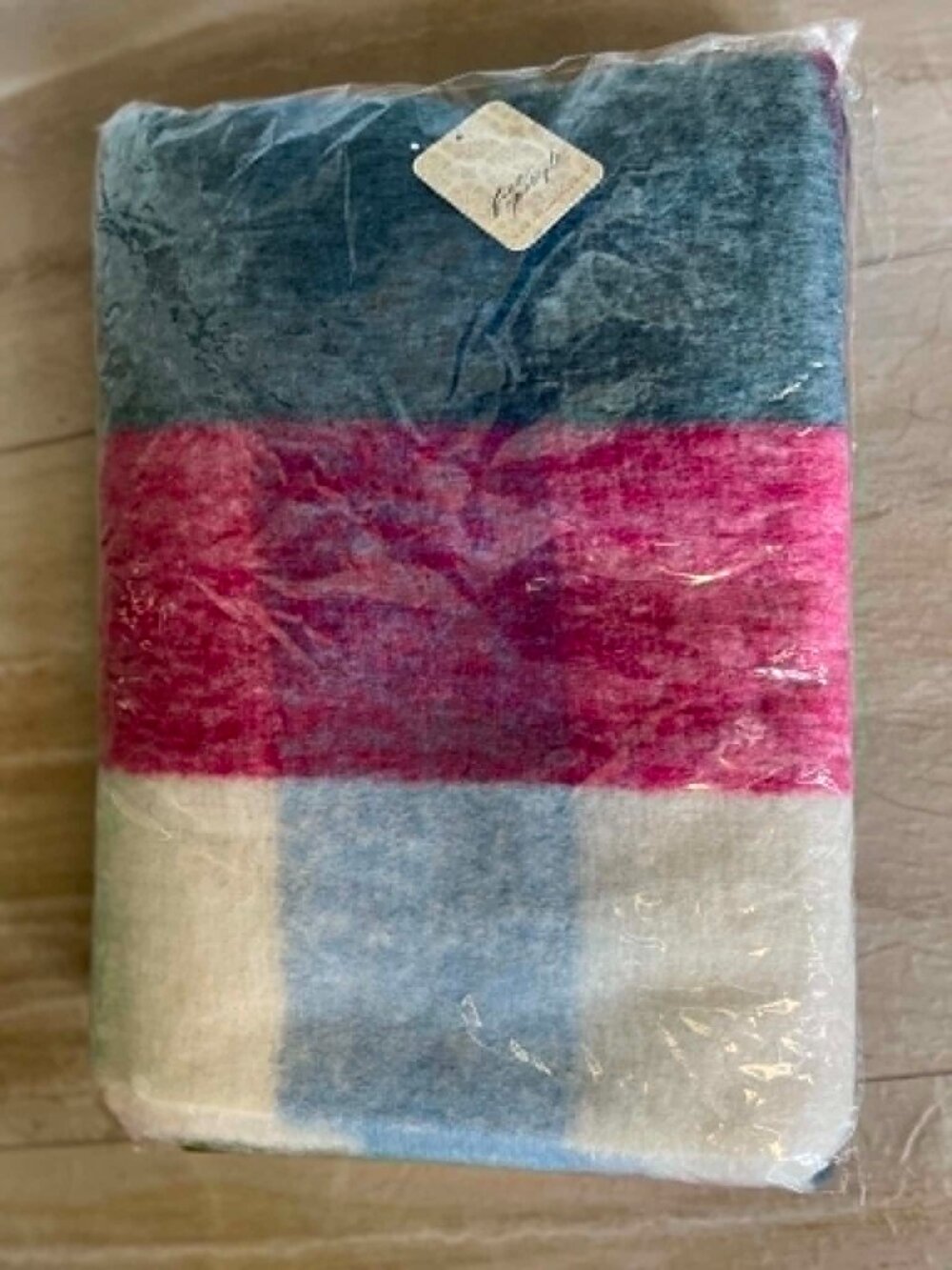 Free People NWT RARE Women's Cozy Plaid Red Boho Overiszed Scarf